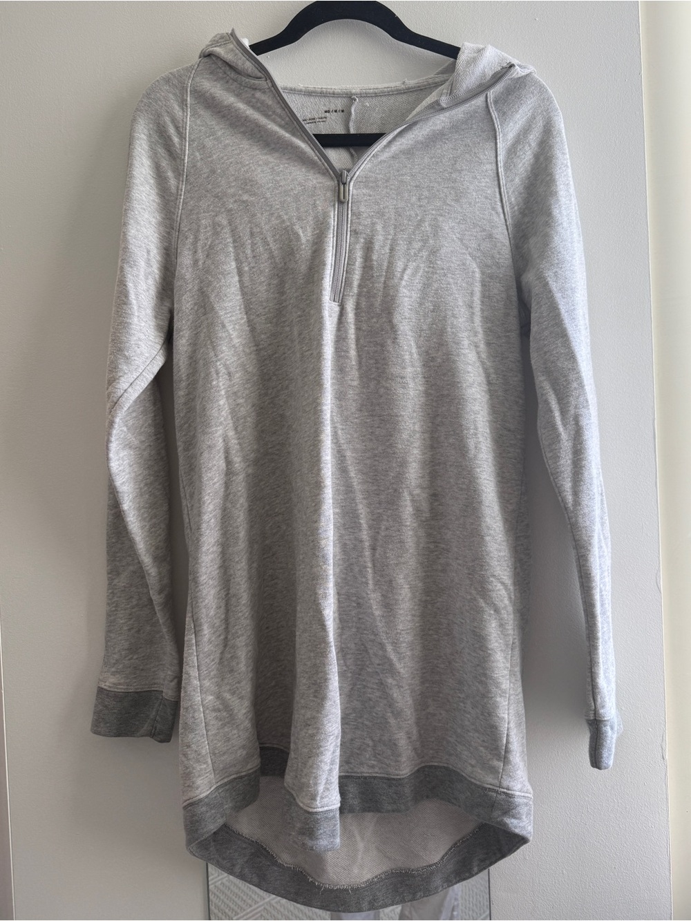 Under Armour Women's Light Gray Half-Zip Hooded Sweater Dress